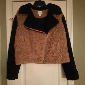 Nine West Faux Fur Cropped Jacket, Size XL